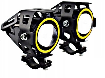 2x ГАЛОГЕННЫЕ СВЕТОДИОДНЫЕ ЛАМПЫ 12 В, ФАРА, КОЛЬЦО U7 + ВЫКЛЮЧАТЕЛЬ