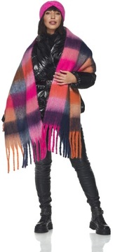 ПОВЯЗКА НА ГОЛОВУ ЖЕНСКАЯ ФУКСИЯ, вязаный узел спереди, розовый