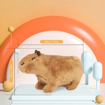 ПЛЮШЕВЫЙ ТАЛИСМАН ДЛЯ ДЕТЕЙ КАПИБАРА CAPYBARA 20СМ