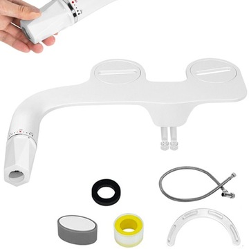 Bidet prysznicowy do toalety z podwójną dyszą łatwy w montażu