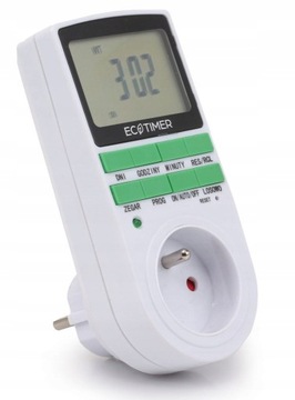 ПРОГРАММАТОР ВРЕМЕНИ ВКЛ/ВЫКЛ ЦИФРОВОЙ ТАЙМЕР ЖК-дисплей - польское меню