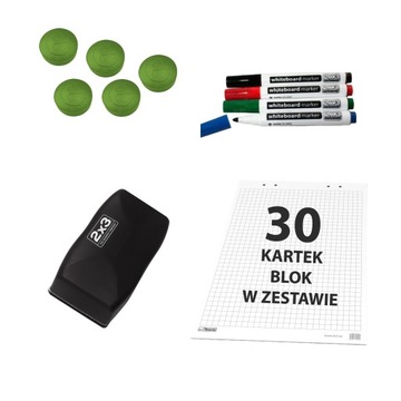 Mobilny Flipchart magnetyczny na kółkach 70x100 cm