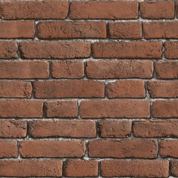 TAPETA BRĄZOWA CEGŁA MUR Z EFEKTEM 3D WINYLOWA
