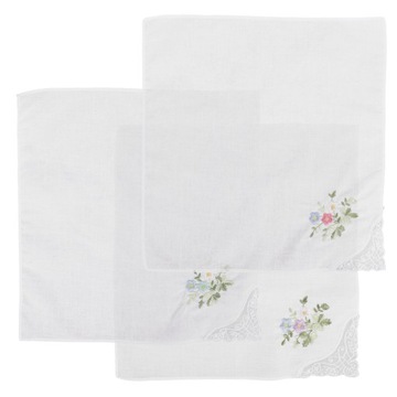 Кружевные платочки, носовые платочки, 3 шт.