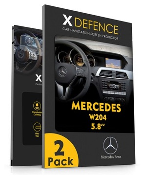 2w1 SZKŁO OCHRONNE NA NAWIGACJĘ EKRAN DO MERCEDES BENZ W204 5,8