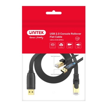 Кабель Unitek, кабель RJ-45 — USB-A 2.0, консоль 1,8 м (RS-323)