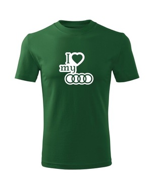 Koszulka T-shirt męska M87 AUDI A4 A3 A5 zielona rozm 3XL