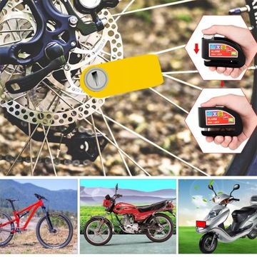 ЗАМОК ТОРМОЗНОГО ДИСКА С СИГНАЛизацией ДЛЯ МОТОЦИКЛОВ И ВЕЛОСИПЕДОВ, ВОДОНЕПРОНИЦАЕМЫЙ