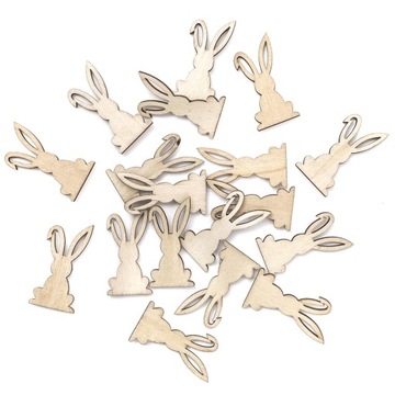 DREWNIANE KRÓLICZKI 2x4 cm 18 szt