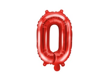 Balon foliowy litera O czerwona 35cm 1szt