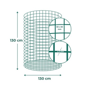 Siatka dla koni na siano BALOT 130 x 130 cm (oko 80 mm / 5 mm )