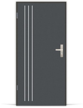 DRZWI WEJŚCIOWE TECHNICZNE OCIEPLANE ALU3 100 LEWE