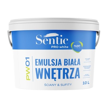 SENTIC Farba wewnętrzna akrylowa PREMIUM 10L BIAŁA