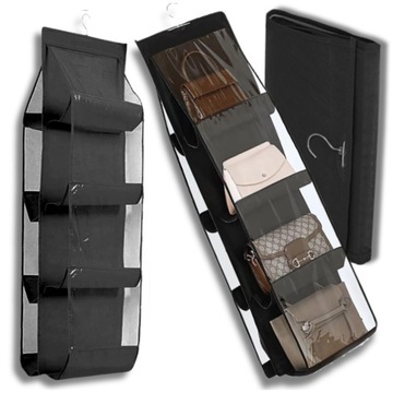 Pokrowiec XXL Organizer na torebki torby portfel do szafy garderoby wiszący