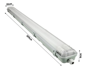 Герметичный светодиодный светильник 120см с рефлектором + люминесцентные трубки НАБОР светодиодных трубок