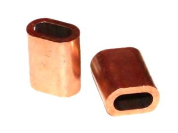 ZACISK DO LINY STALOWEJ 4mm, miedziany - 01008