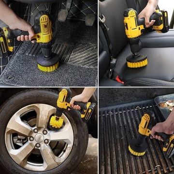 5 штук для чистки, мытья обивки, щетки для дрели по кафелю и полу.