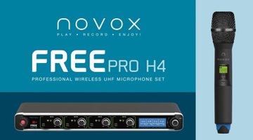 NOVOX FREE PRO H4 БЕСПРОВОДНЫЕ РУЧНЫЕ МИКРОФОНЫ, НАБОР РУЧНЫХ 4 ШТ.