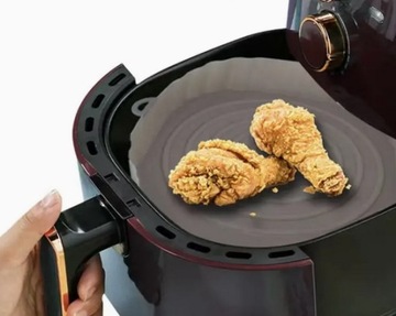 Силиконовая вставка для обезжиренной фритюрницы Air Fryer, серая 20 см
