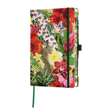 Prestiżowy włoski notes planer Castelli Milano A5 LEOPARD EDEN w linie