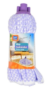 Mop z mikrofibry SUKIENKA, biało-liliowy
