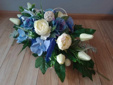 Набор ваза-вкладыш + букет для украшения могилы ЦВЕТЫ ДЛЯ МОГИЛЫ кладбище