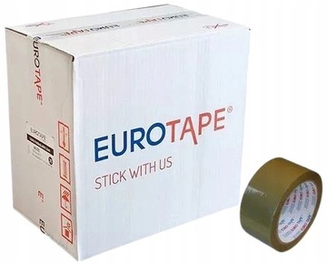 TAŚMA PAKOWA CICHEGO ODWIJANIA DALPO EURO-TAPE 48X60 BRĄZOWA 48/60 36 SZTUK