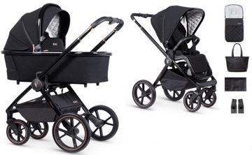 Wózek Venicci Tinum SE Śpiworek Stylish Black