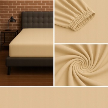 Простыня на резинке 200х220 см трикотаж 100% хлопок польское качество цвета