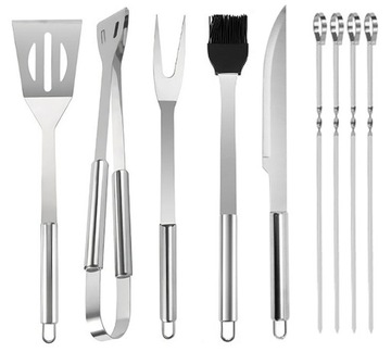 НАБОР ГРИЛЬ, КОРПУС, СТОЛОВЫЕ ПРИБОРЫ ДЛЯ БАРБЕКЮ, 9 ШТ.