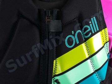 ONEILL Женский жилет Slasher Kite с молнией спереди Черный/Черный 2022 S