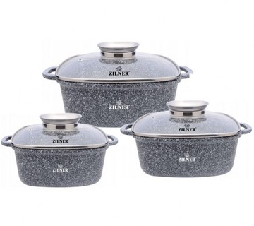 ZESTAW GARNEK MARMUROWY 6 ELE