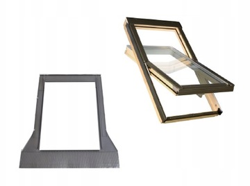 Okno dachowe OptiLight B 66x118 + KOŁNIERZ oblachowanie zewnetrzne RAL7022