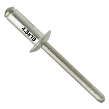 NITY ZRYWALNE ALUMINIOWE 4.8x10mm 50 SZTUK