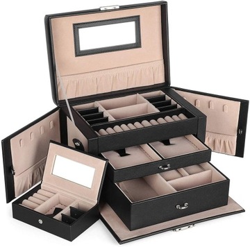 Szkatułka Songmics JBC121B 17x26x18 cm czarna