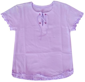KOSZULKA DZIECIĘCA BLUZKA T-SHIRT TOP FIOLETOWA 8 LAT 128 CM MODEL:K160