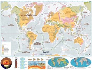 MAPA ŚCIENNA ŚWIAT BUDOWA GEOLOGICZNA