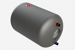 Boiler Elektromet 140L poziomy 2wężownice w ociepl