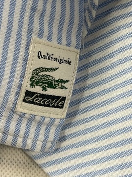 Lacoste koszula męska unikat paski logo klasyk XL