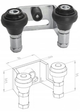 ТЕЛЕЖКА-РОЛИКИ ДЛЯ ОТКАТНЫХ ВОРОТ КОМПЛЕКТ 60х60