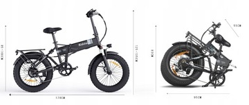 Складывая внедорожный электрический велосипед 1500В 48В 14АХ 50км/х покрышка 20 дюймов толстая