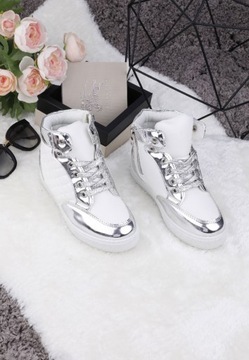 Детская обувь, ботильоны для девочек, белые кроссовки.