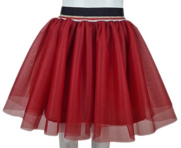 Spódnica tiulowa czerwona tutu R.122-140 dł.36cm
