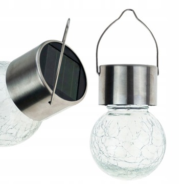 СВЕТОДИОДНАЯ СОЛНЕЧНАЯ ЛАМПА САДОВОЕ СТЕКЛО ДЕКОРАТИВНЫЙ ПОДВЕСНОЙ ШАР БАЛКОННЫЙ КРЮЧОК
