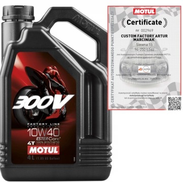 MOTUL 300V FACTORY LINE ROAD RACING 4T 10W40 4L