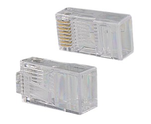 РАЗЪЕМ RJ45 8P8C ПОЗОЛОЧЕННЫЙ ИНТЕРНЕТ-ШТЕК КАТ.5E UTP 10 ШТ.