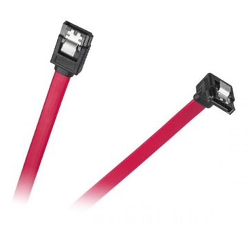 Kabel SATA wtyk prosty - wtyk kątowy 0.5 m