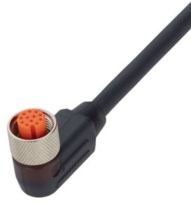 RKWT 12-346/25 m, ze złączem kątowym M12 12-pin