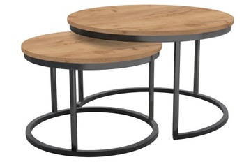 Stolik kawowy 2w1 REUS LOFT metalowy ława salon