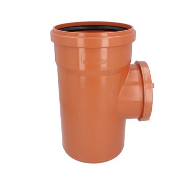 ОЧИСТИТЕЛЬ ЖЕЛОБА Ревизия водосточной трубы 200 мм ЗАГЛУШКА Оранжевая